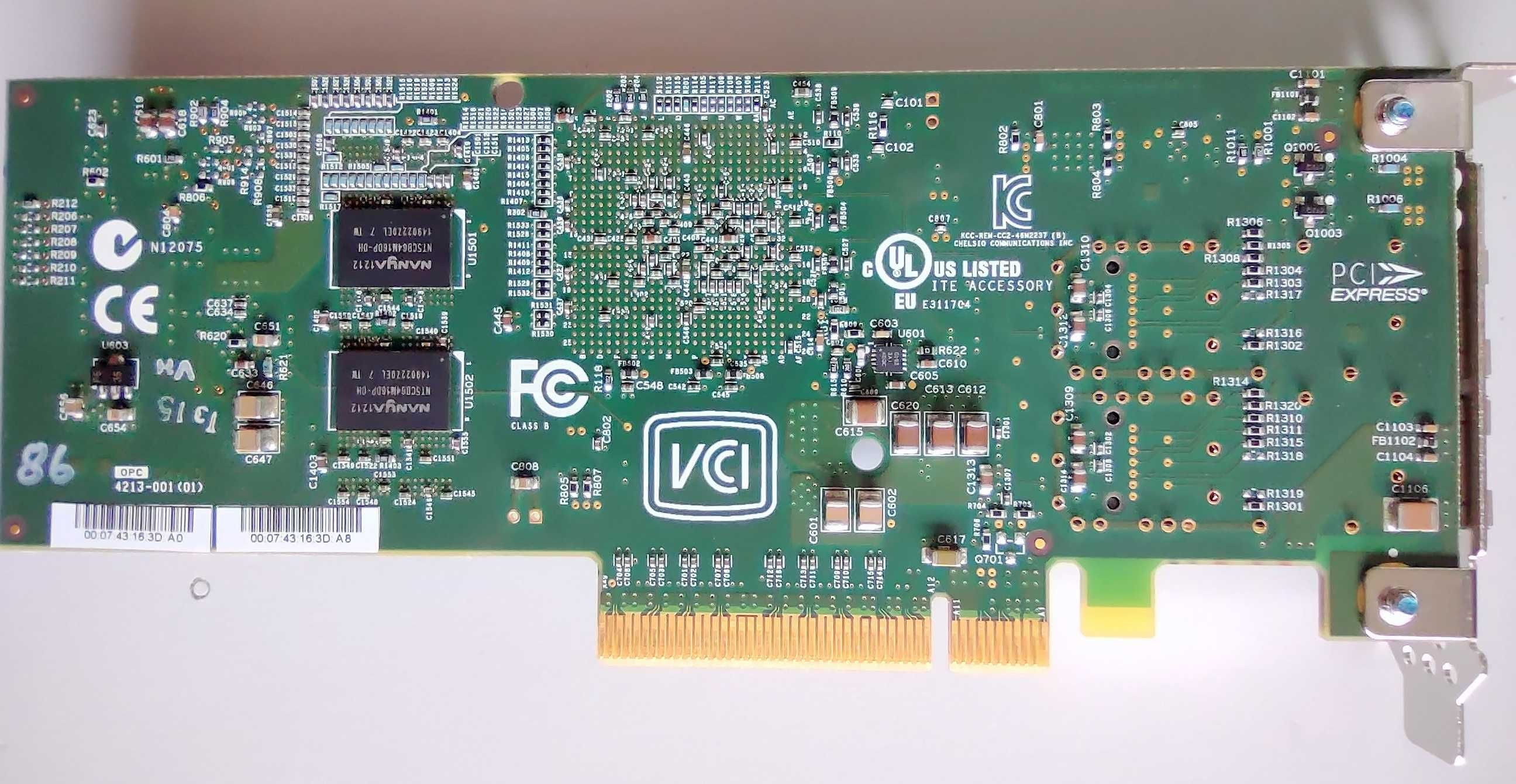 Мрежов адаптер Chelsio T420-CR 10GbE SFP+ DP PCIe Ethernet RDMA iWarp