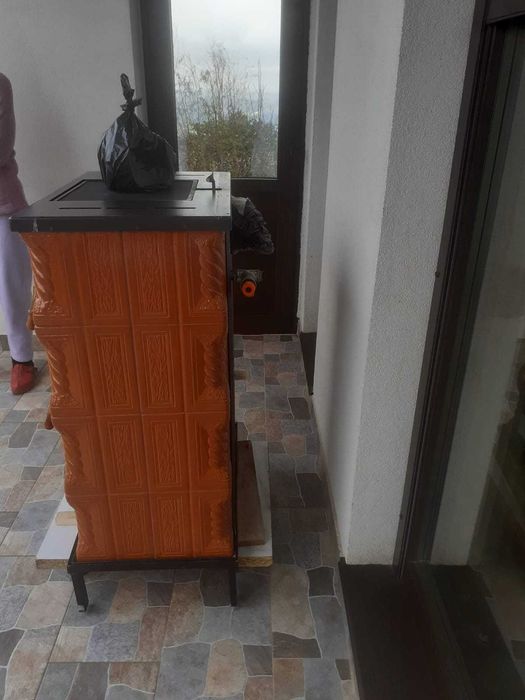 Termosemineu pe lemne, brichete, carbune Prity S3W13 K, teracota