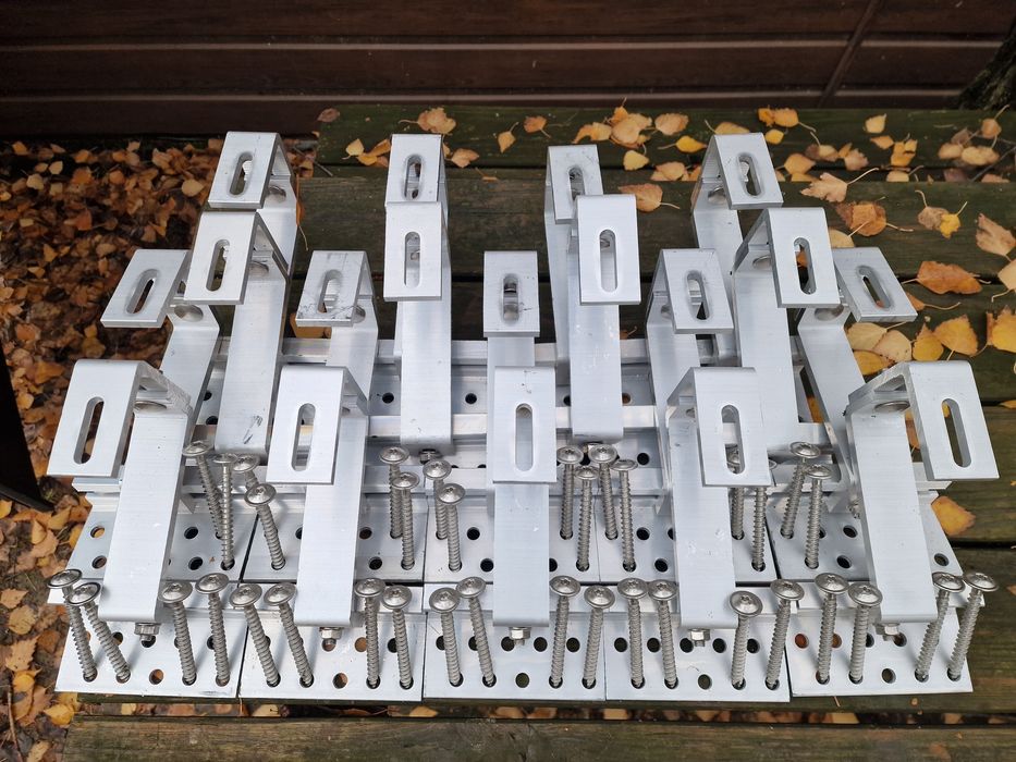 Set consola carlig AL pt. 10x panou solar fotovoltaic fixare acoperis