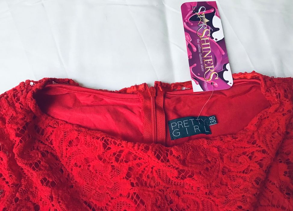 Rochie dantela midi, Pretty Girl, măsura 38, noua cu eticheta