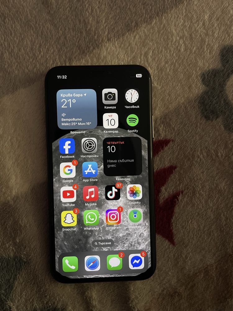 IPhone X 64 gb black 250lv 100% battery