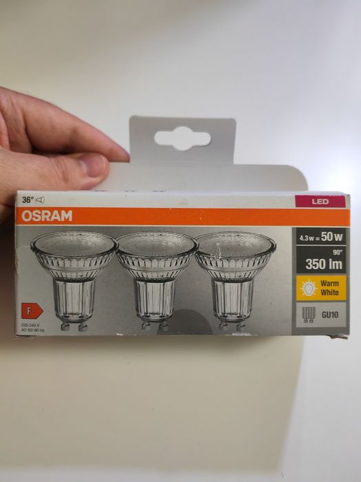 NOI 3 Becuri OSRAM LED LSC GU10, 4.3W, 350 Lumeni, Warm, Cool White