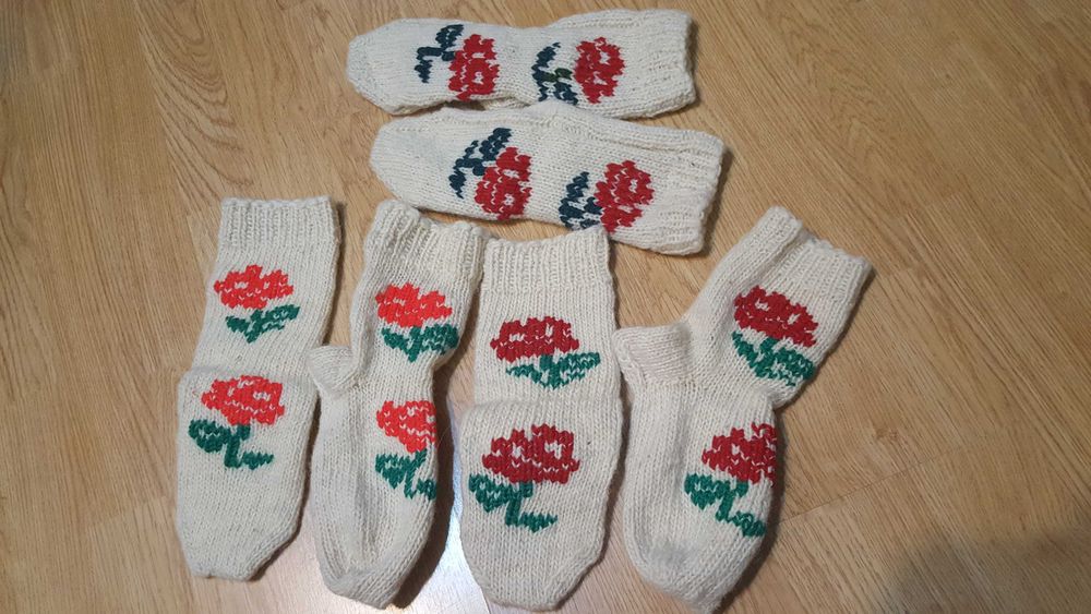 Домашни вълнени чорапи, шапки и терлици ръчна изработка