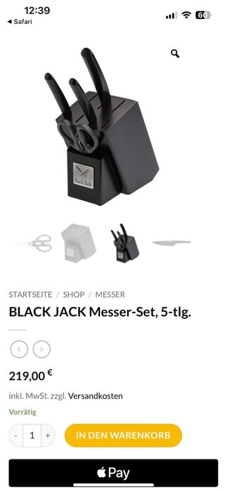 Black Jack set cutite profesional- Germany