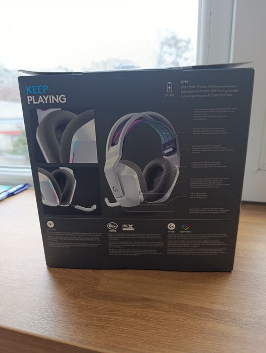 Casti gaming wireless Logitech G733, ultrausoare, Lightsync RGB (NOU)