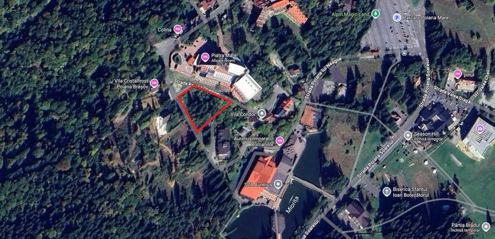 Teren de vânzare – Poiana Brașov, Strada Poiana Doamnei, P+3+M POT 30%