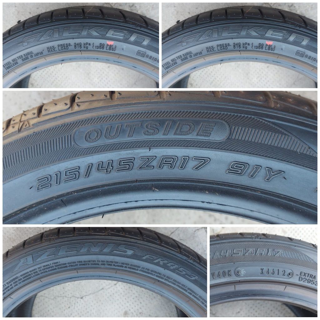 O bucată 215/195 55/45 R17/16 vară - una Falken Pirelli Hankook