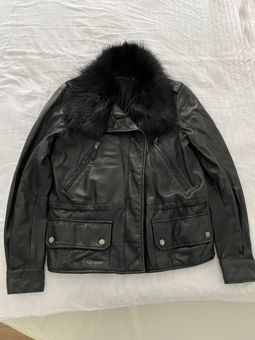 Geaca din piele naturală, Zara, femei