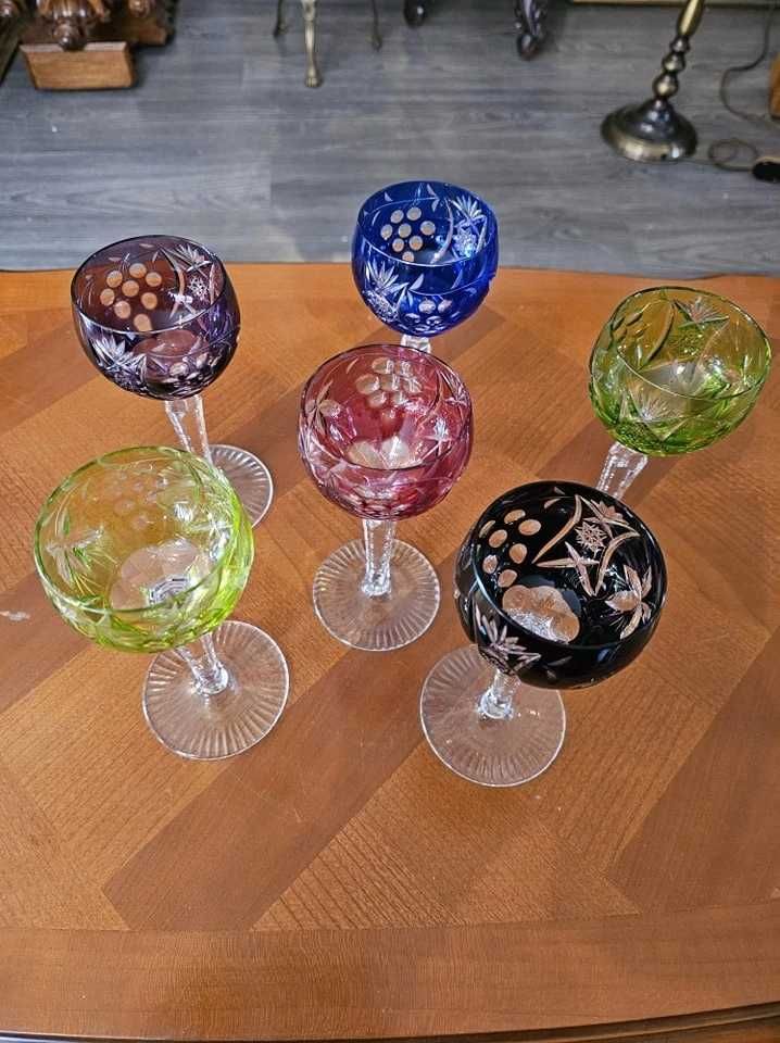 Set de 6 pahare vintage din cristal