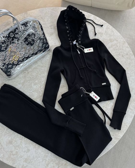 Jet Black Soft Knit Set - оригинален комплект от Hidden Cult