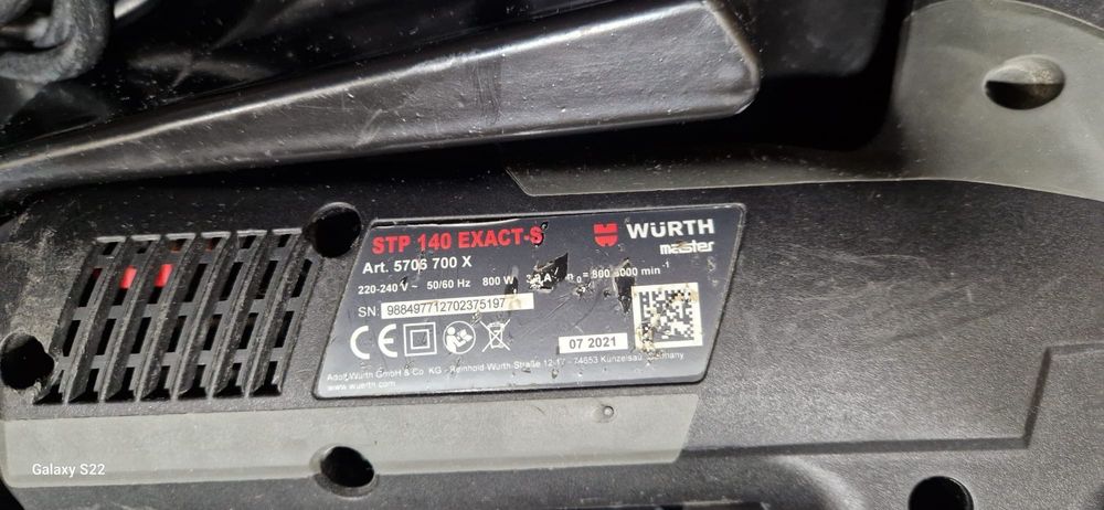 Wurth ferestrau sabie, pendular pe curent