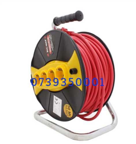 Prelungitor cu tambur,4 prize ,50m 3x2.5mm