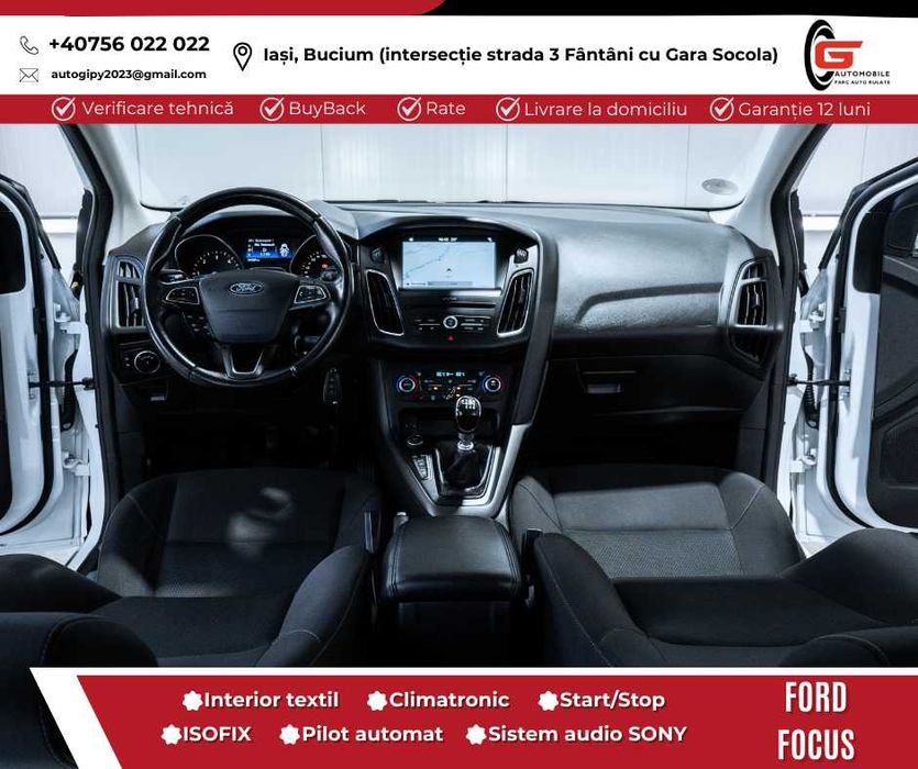 FORD FOCUS Fab2016Benzină Euro6Navi Xenon Climatronic Senzori Garanție