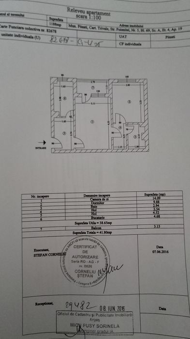 Apartament de vanzare 2 camere semidecomandat
