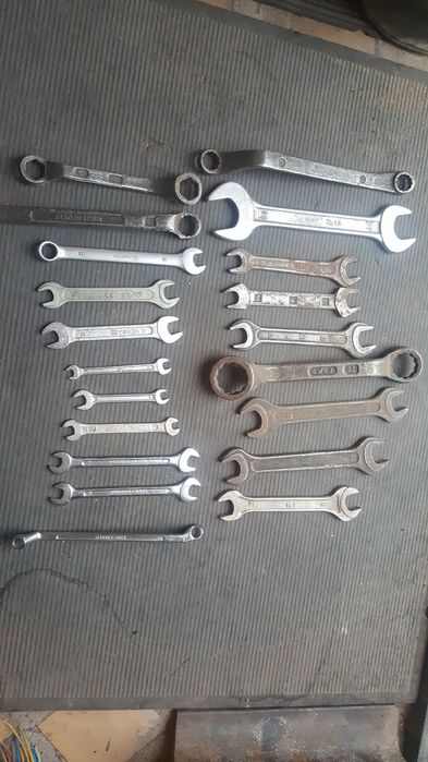 Гаечные ключи на 7,8,10,12,13,14,17,19,22,27,30