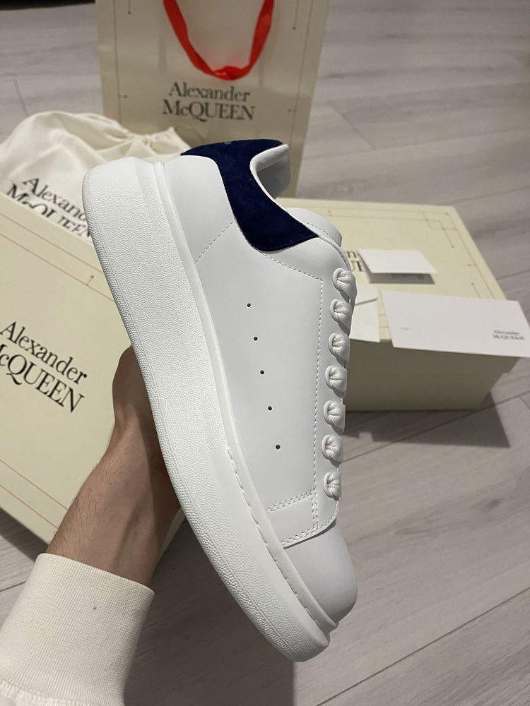 Alexander McQueen Navy Blue Suede