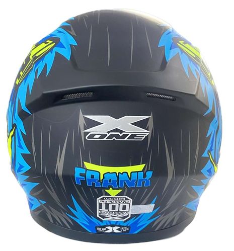 Мото каска X-ONE Helmets синя с черно, каски за мотор, мотокрос