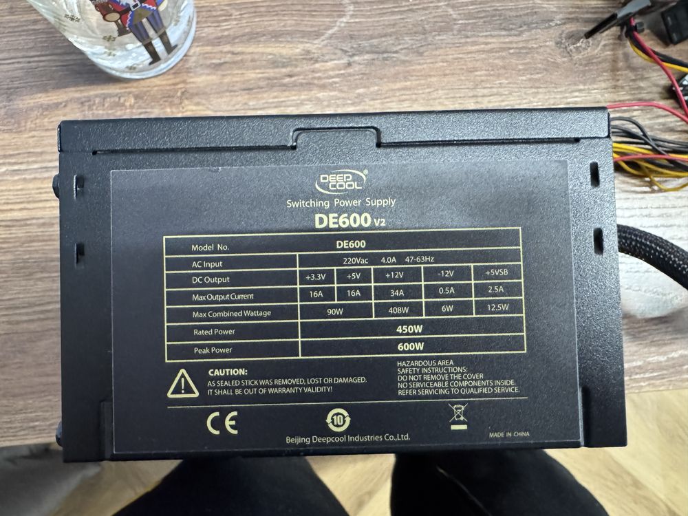 Блок питания deepcool de600v2 на 450ватт