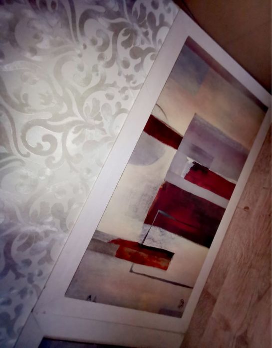 Картина от две части абстрактно изкуство RED 1  Verbeek-Van Den Broek