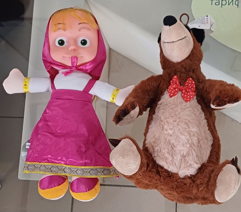 Маша и мечока плюшени играчки 35см