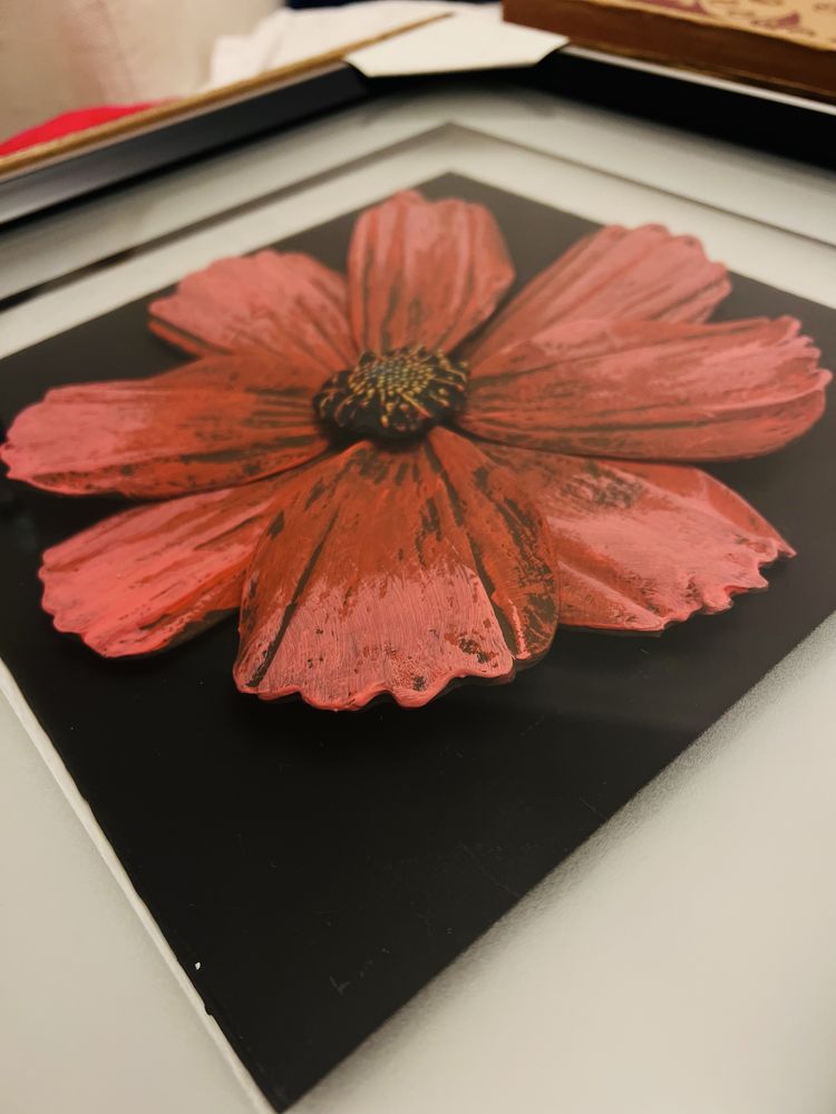 Tablou 3D Floare Roz in Rama