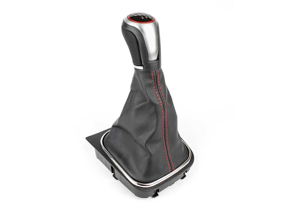 Топка скоростен лост маншон червен шев VW Golf 5 6 Jetta EOS Scirocco