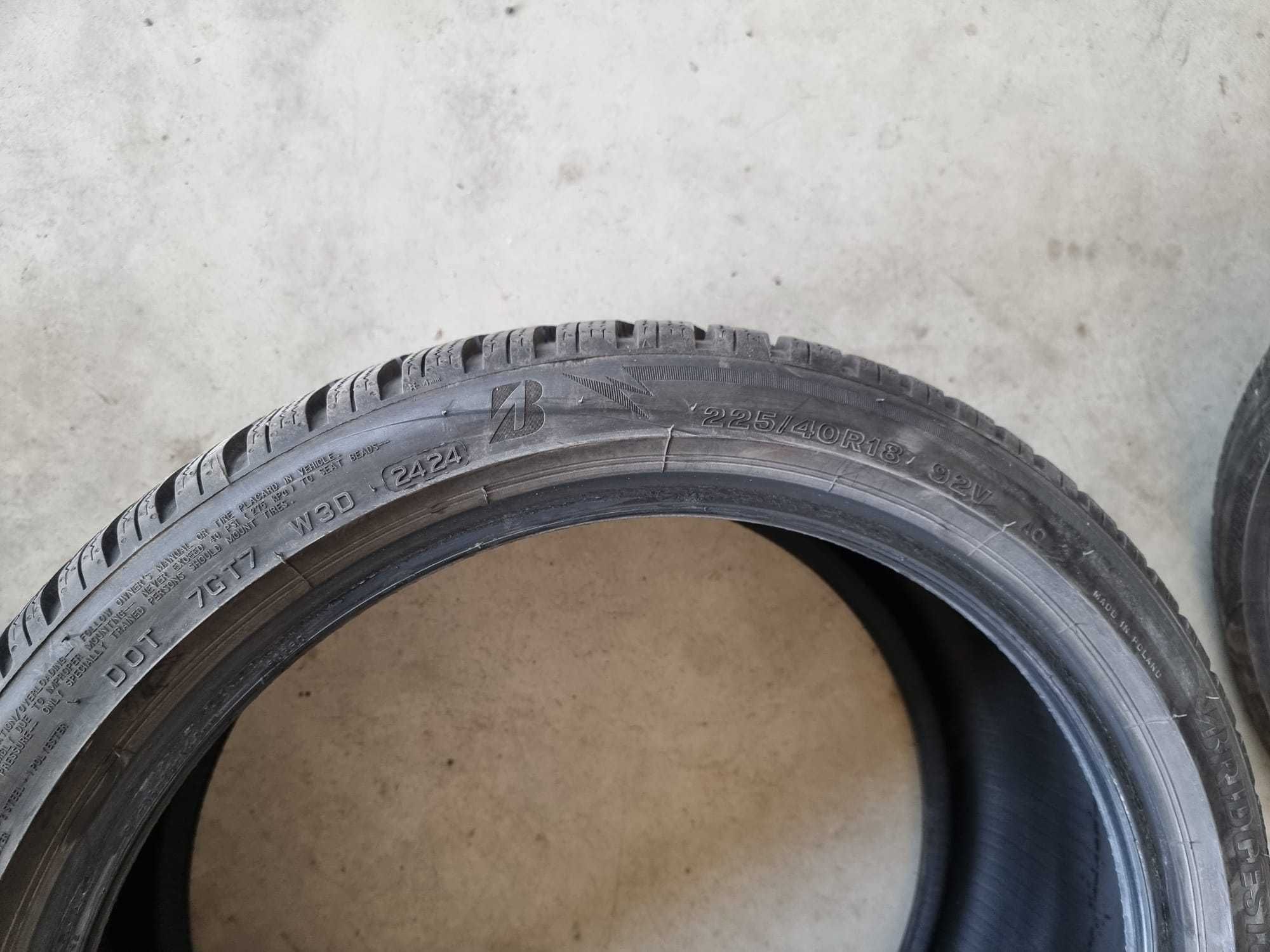 2 Anvelope de IARNA 225.40.18 'Bridgestone' [dot 2024] ; ca NOI