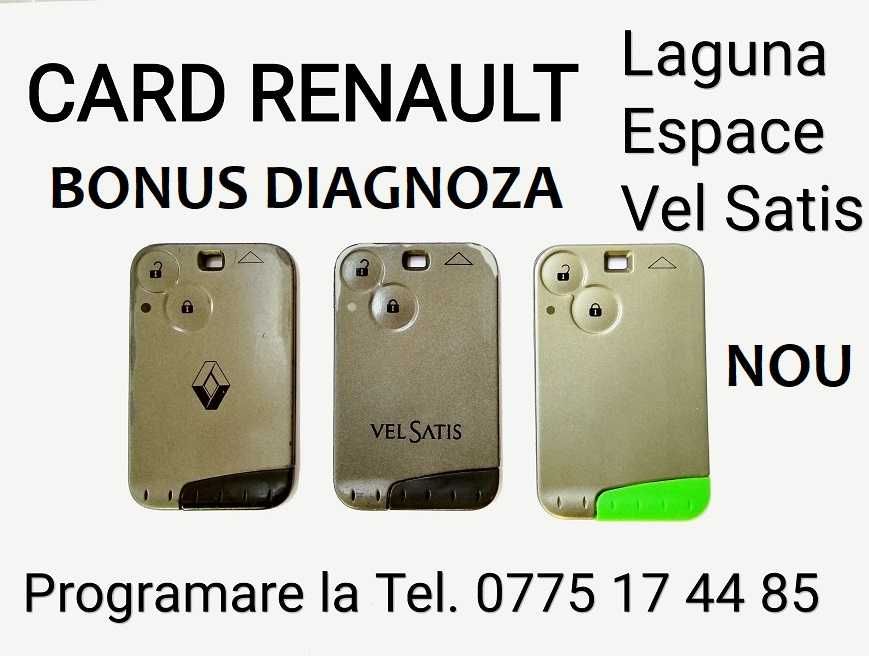 Card|cartela Renault Laguna,Espace,Vel Satis,programez cheie Megane