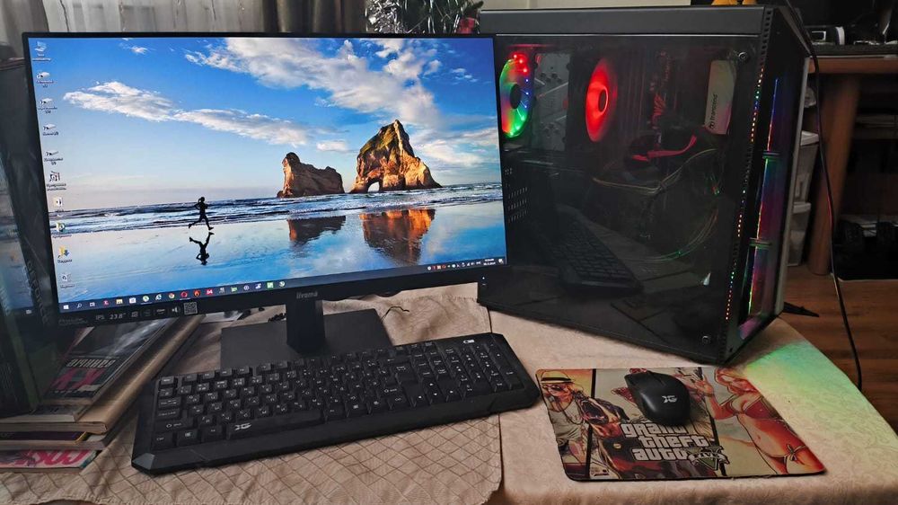 Пк настольный + монитор + клавиатура и мышь  (4790K+ Gigabyte GTX1660)