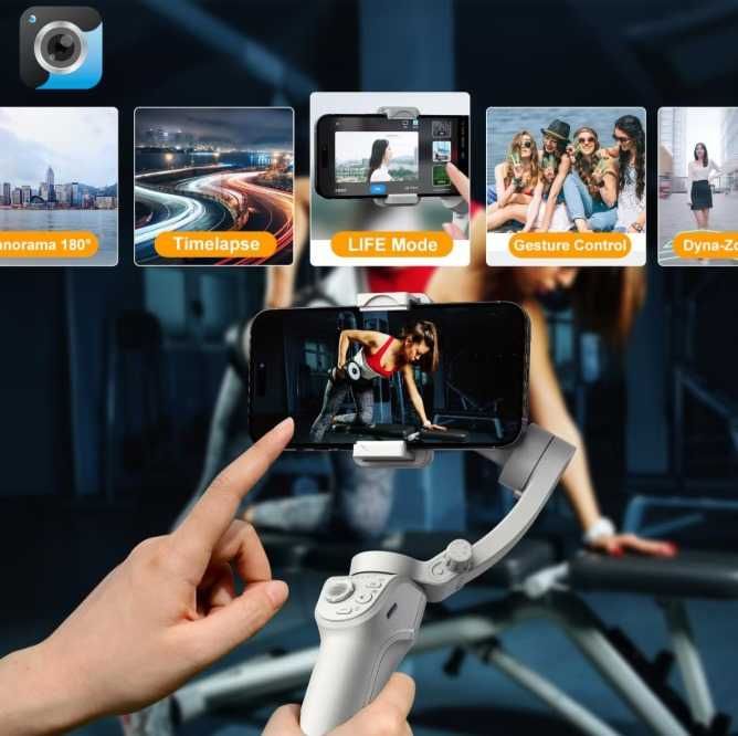 Stabilizator pentru telefon si GoPro, Gimbal stabilizare foto si video