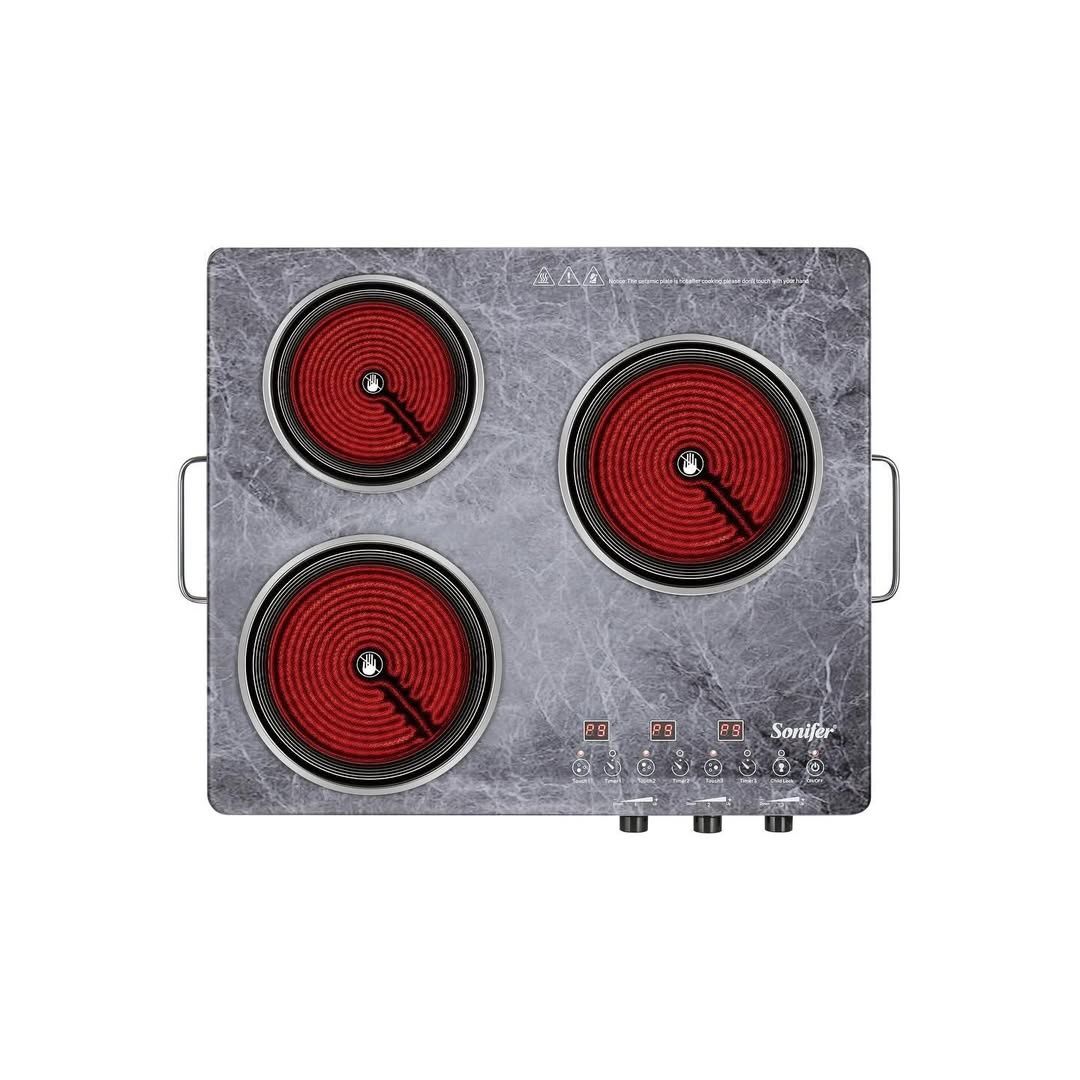 Sonifer SF-3067 с тремя конфорками, инфракрасная варочная поверхность