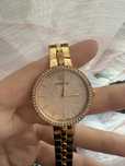 Swarovski gold rose ceas