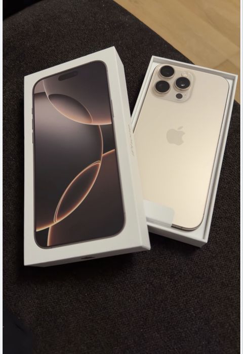 Vand iphone 16 pro max 256 gb gold rose 38 cicluri 100% sanatate