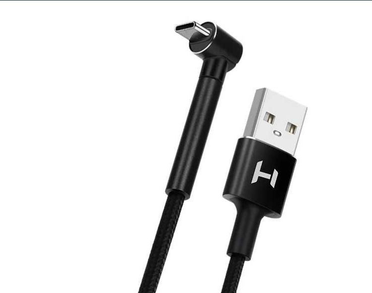 кабель USB A - Type-C, Г-образный, 1м