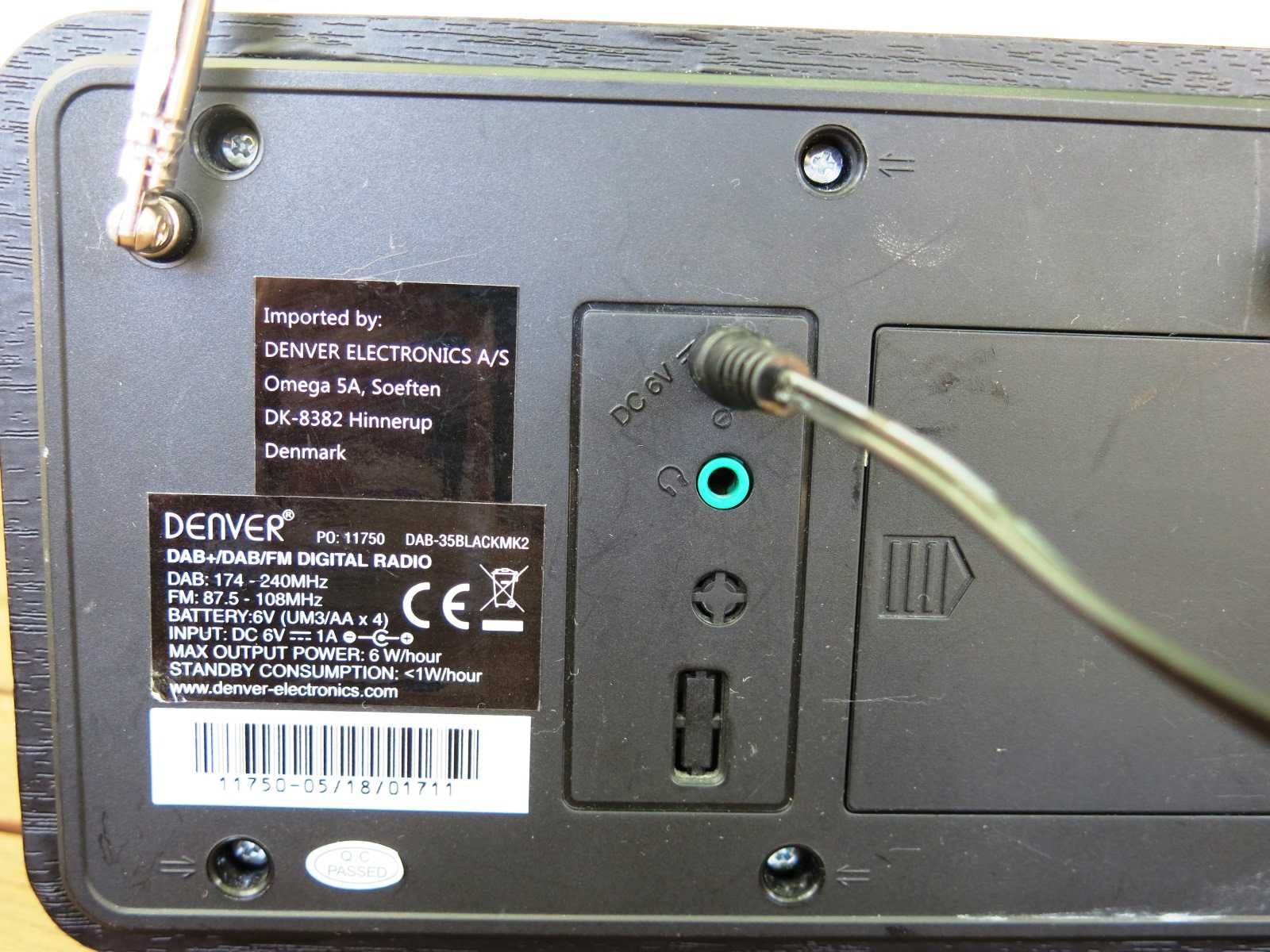 Дигитално радио DENVER DAB-35BLACKMK2