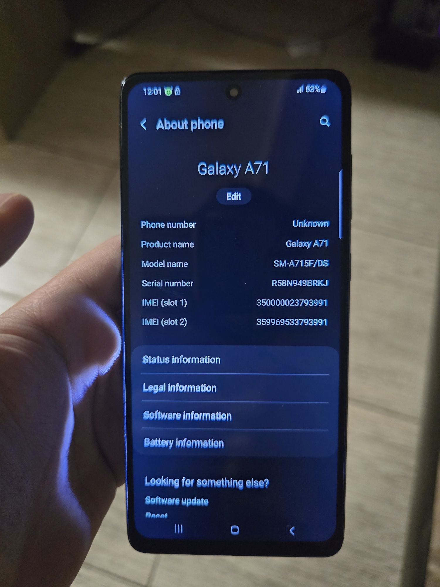 Samsung A71 (Дефект на дисплея)