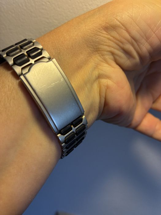 Ceas de mana Seiko, automatic, gri metalic, curea metalica cu insertii