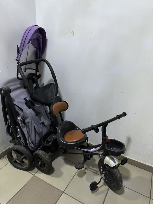 Детский велосипед с козырком