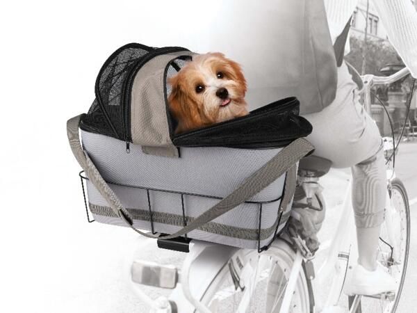 Cos geanta  portbagaj bicicleta transport animale caini pisic plimbare