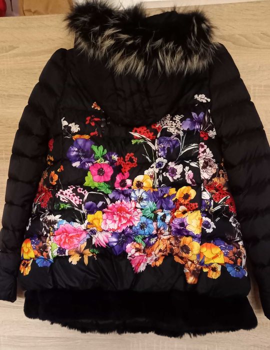 Чисто нови якета от 100% гъши пух с лисица за момиче 9-10 г.