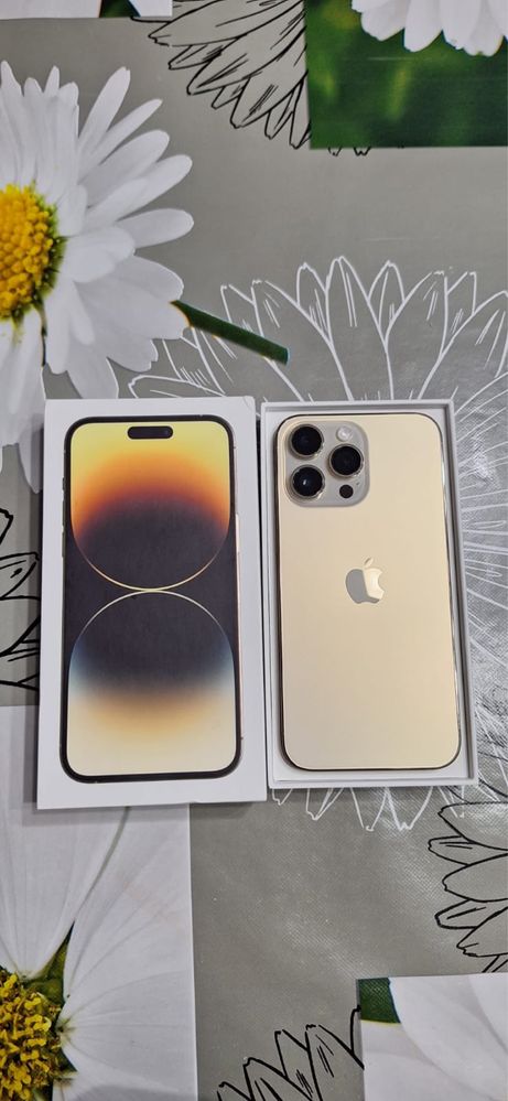 iPhone 14 pro max gold plus factura și garanție