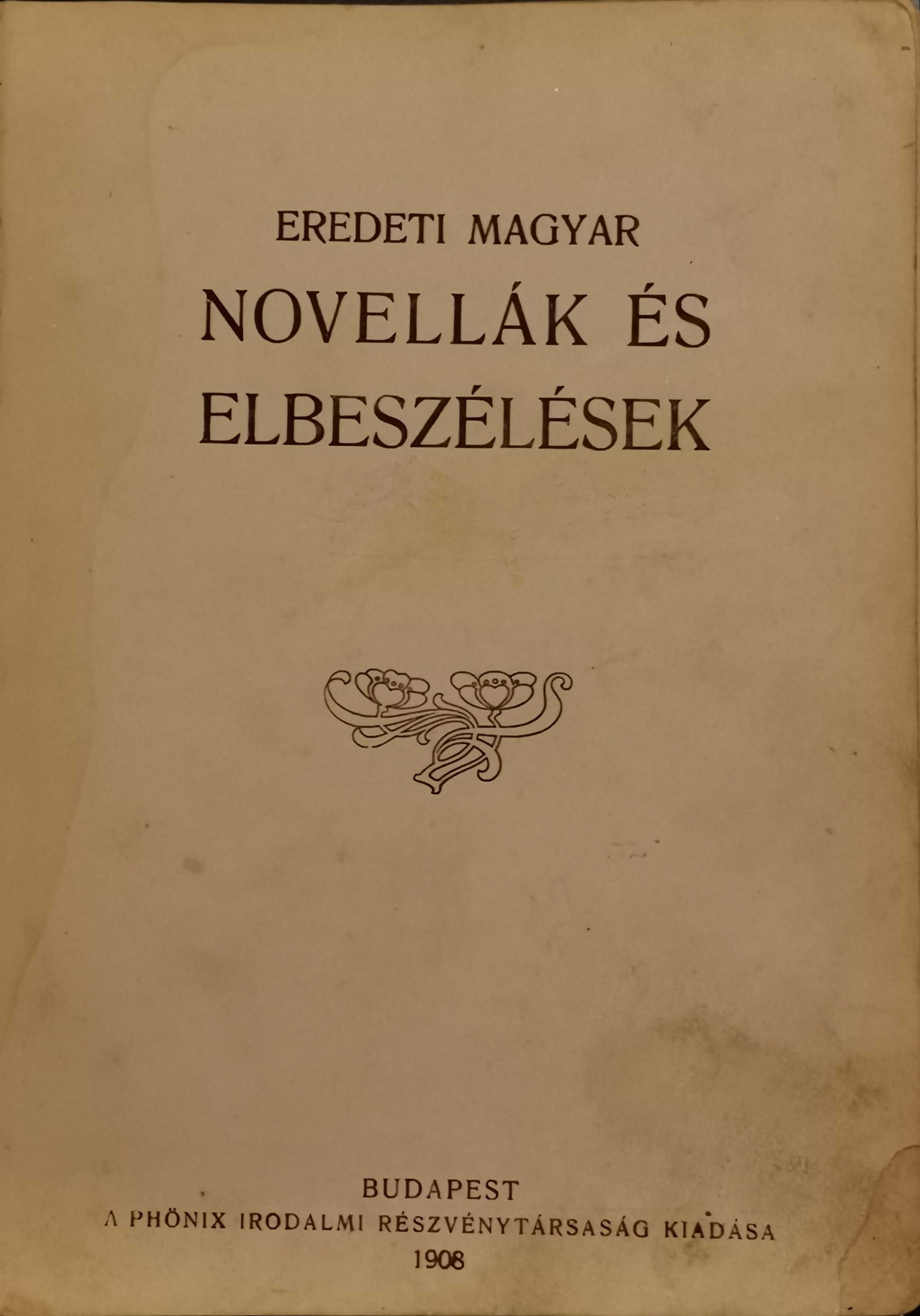 Nuvele și povestiri originale maghiare Eredeti magyar novellák és el..