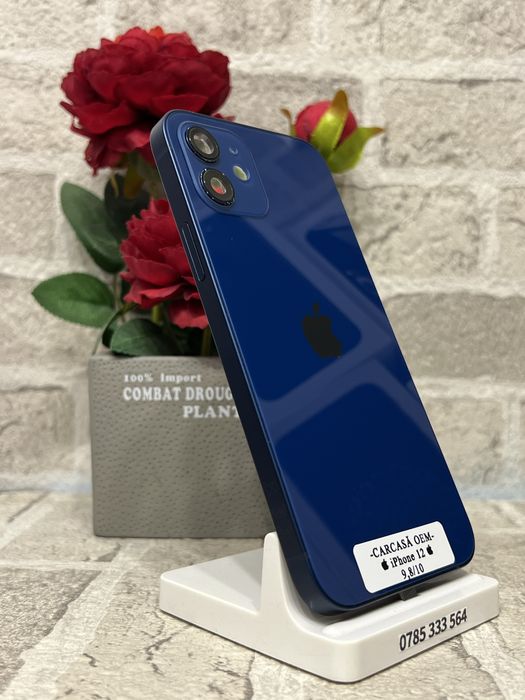  Carcasă iPhone 12 NEGRU / ALBASTRU / ROȘU (Originală) 