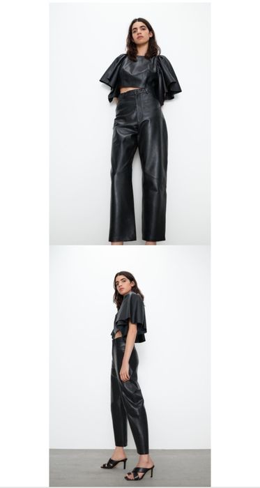 Top piele naturala Zara