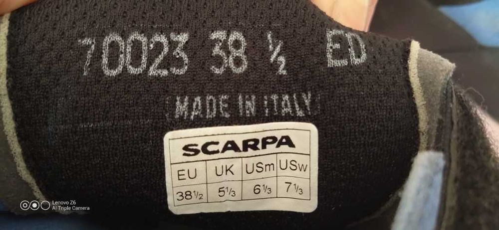 Pantofi tehnici catarare alpinism climbing SCARPA VELOCE marime 37