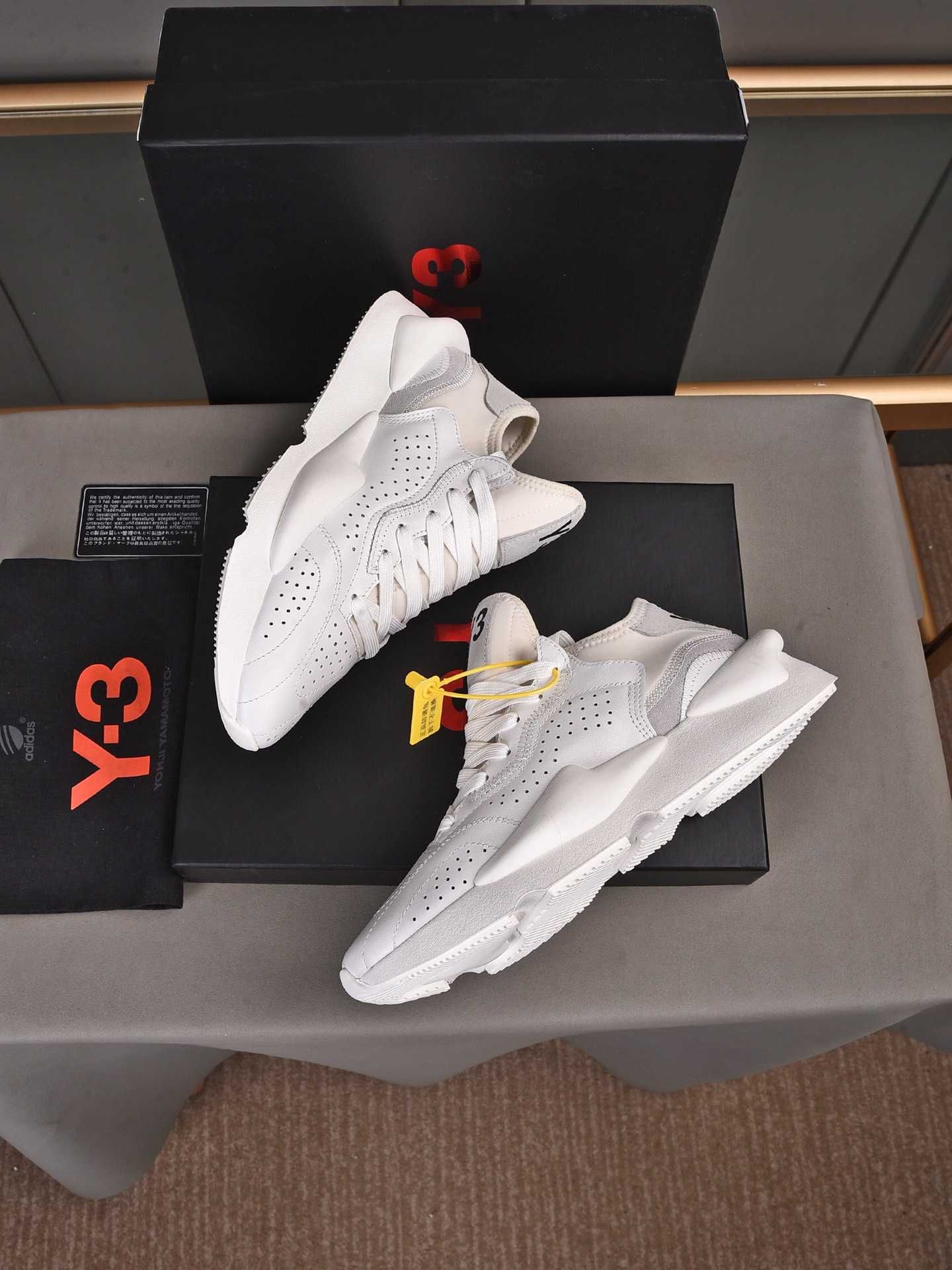 Adidasi Y-3, Kaiwa - White Premium din Piele NOI Yohji Yamamoto Y3