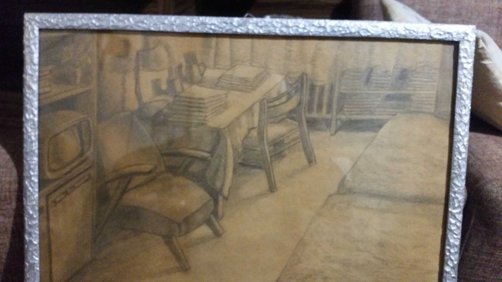 Картина, рисувана с черен молив в стила на Ван Гог.