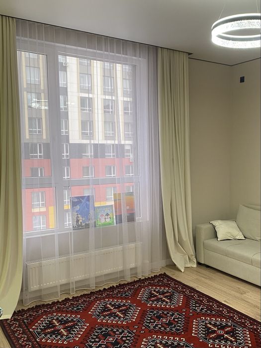 Велюровые шторы с тюлем