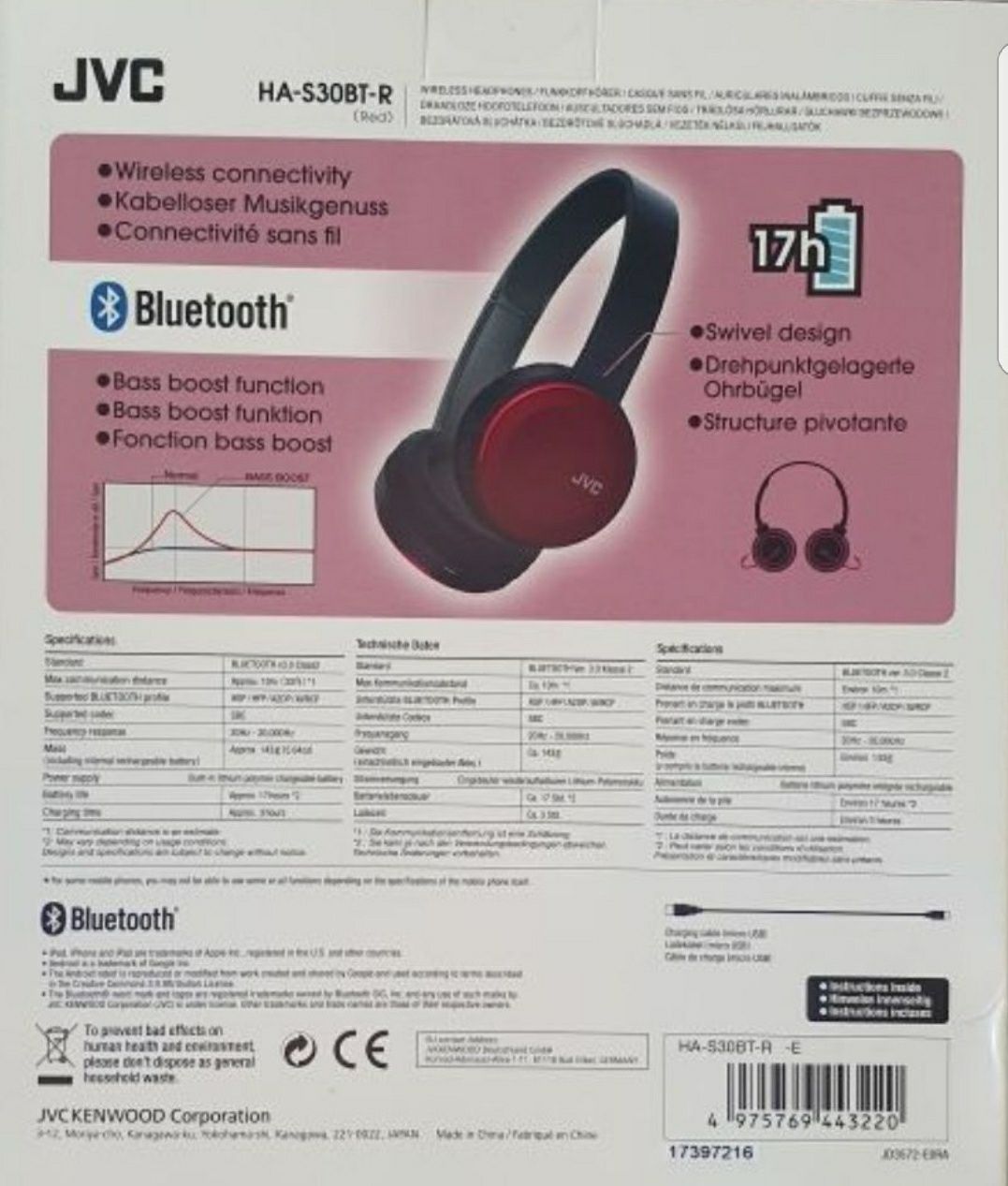 Casti on-ear Bluetooth JVC