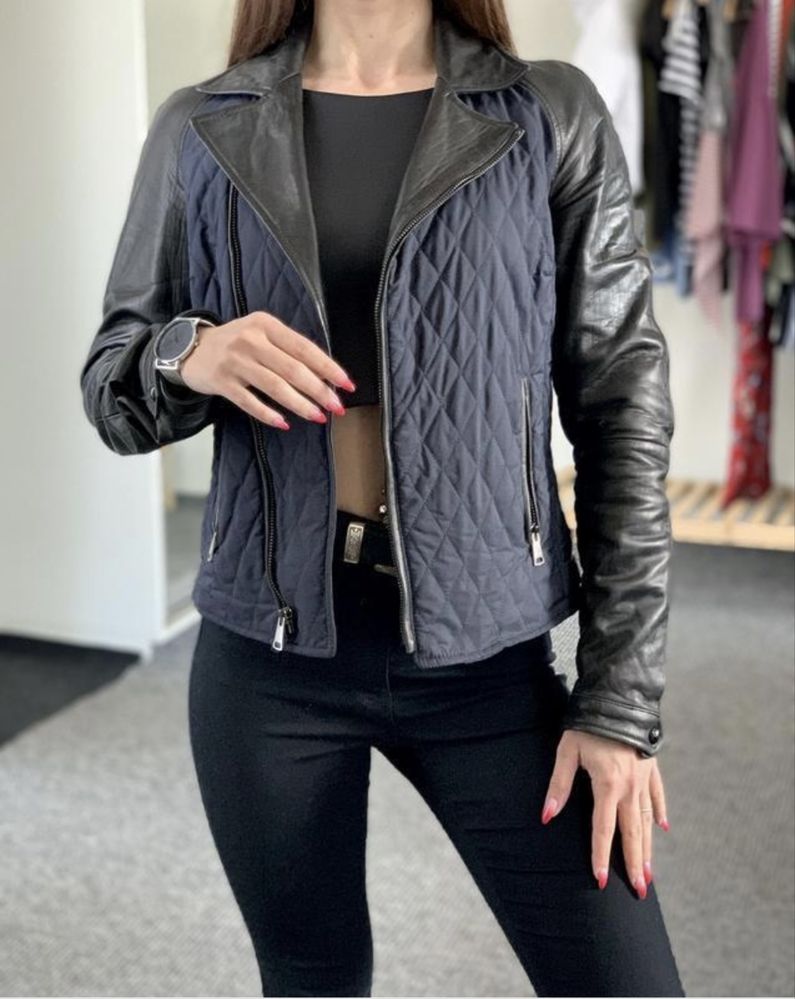 Massimo Dutti кожено biker яке